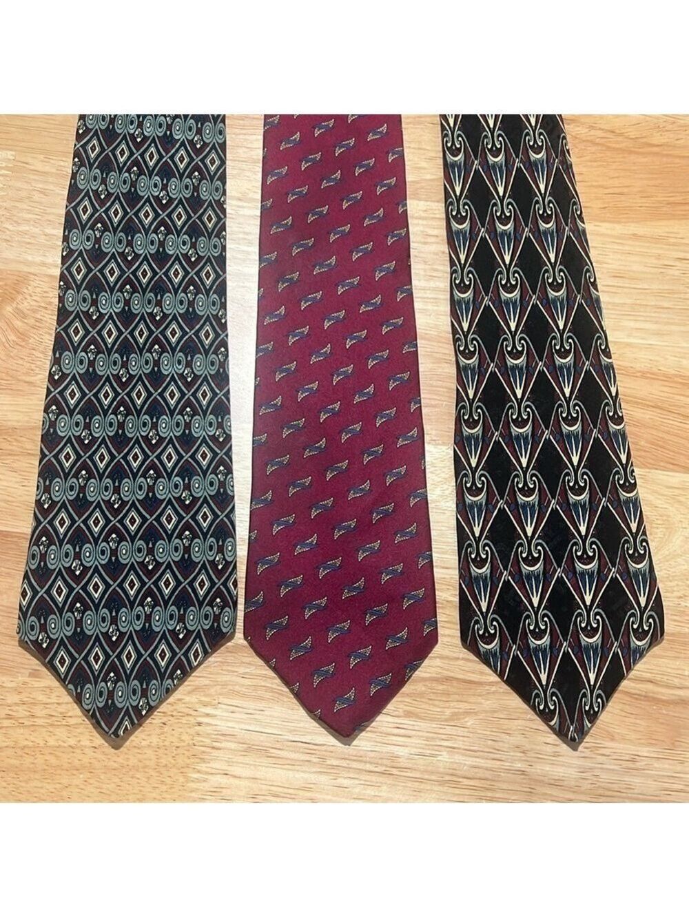 Vintage Lourie’s men’s neckties. Set of 3. X-Long. 64” long. Good condition.
